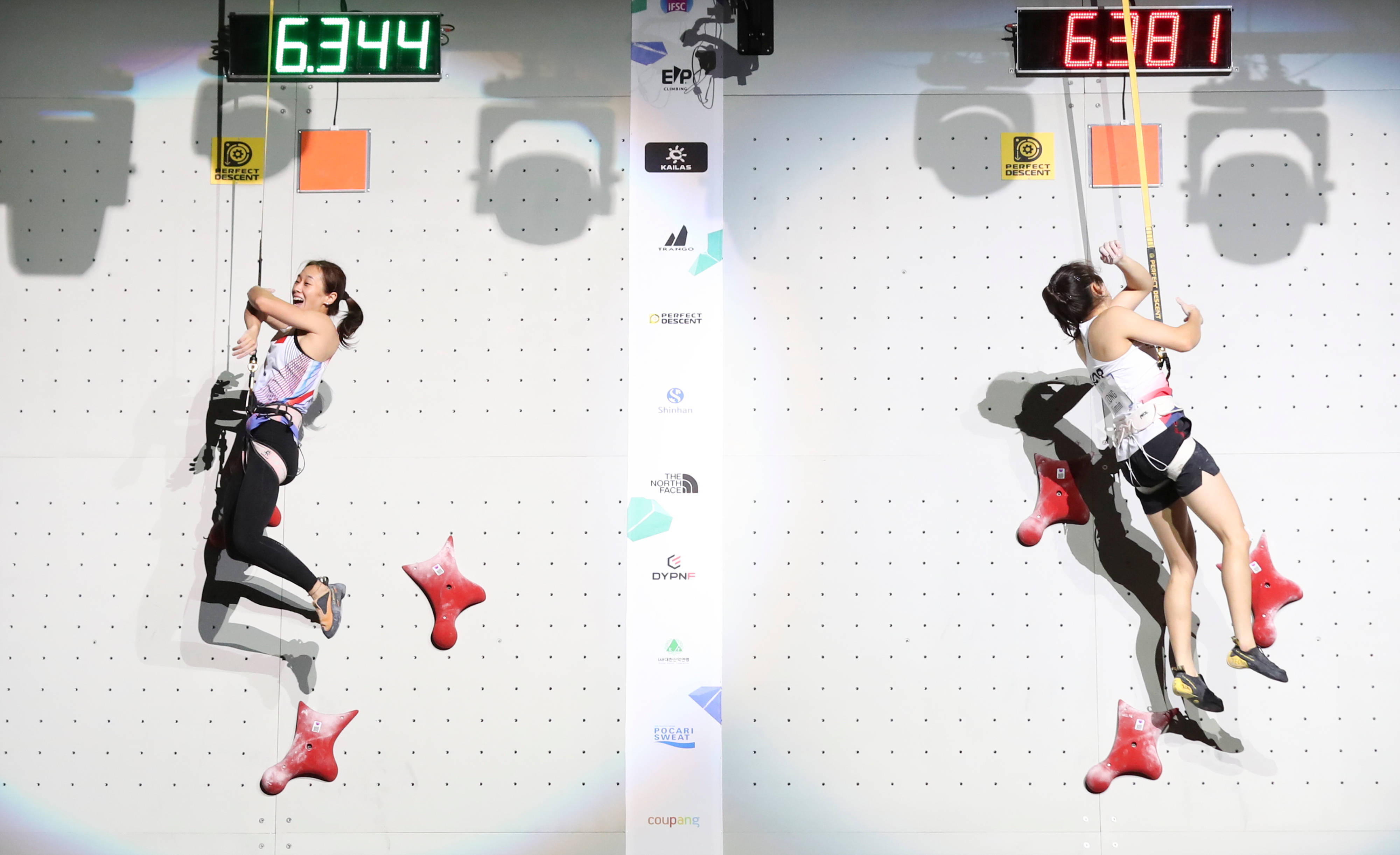 （体育）攀岩——世锦赛：中國(guó)选手获得速度赛亚军、季(jì)军